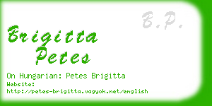 brigitta petes business card